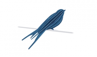 81. Swallow dark blue 15cm * 3D puzzle card * LOVI