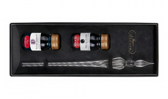 Inkset With Glasspen, Perle Noire * J. Herbin