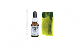 Zeichentusche Alt-Goldgrün, pigment ink * Rohrer & Klingner 