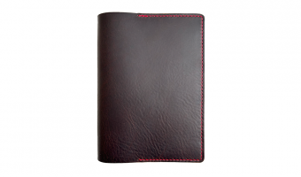 33TM Saddle Brown/Orange Leather Book Cover * Kron