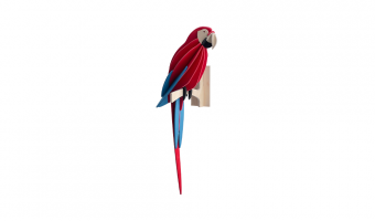 80. Scarlet Macaw 26cm * 3D puzzle card * LOVI 