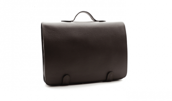 11.03 Flap briefcase, brown leather * 20S Design