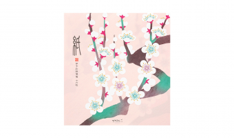 21.1 White Plum Blossom letter pad * Midori