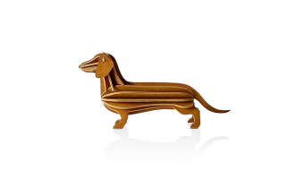 21. Dachshund Cinnamon * 3D puzzel kaart * LOVI