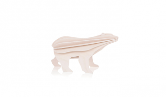 37. Polar bear * 3D puzzle card * LOVI