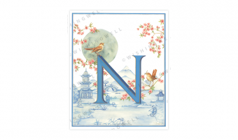 144. 'N' Nightingale * Wishingwell * card
