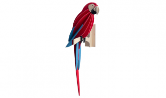 88. Scarlet Macaw 34cm * 3D Puzzle Card * Lovi