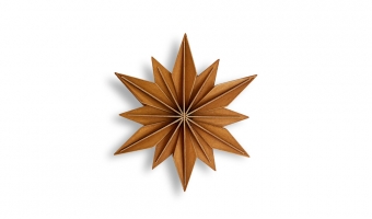 72. Decor Star Cinnamon Brown 15cm * 3D puzzle card * LOVI