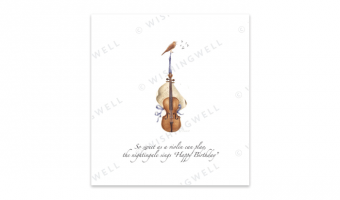 15. So sweet as a violin can play ... * Wishingwell * wenskaart