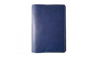 38TM Cobalt/Saffron Leather Book Cover * Kron