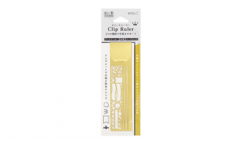 02. Clip and stencil ruler deco gold * Midori Stationery