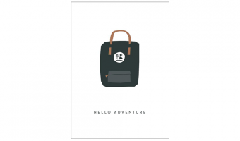 17. Hello Adventure, wenskaart * Michoucas Design