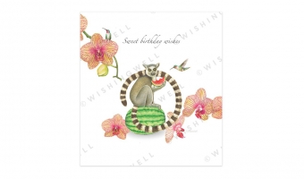 91. Lemur, sweet birthday wishes * Wishingwell gift card
