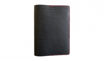 2T. Black Red, leather book cover * Kron