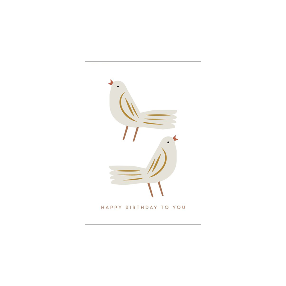 08. Birthday Birds, greeting card * Michoucas Design