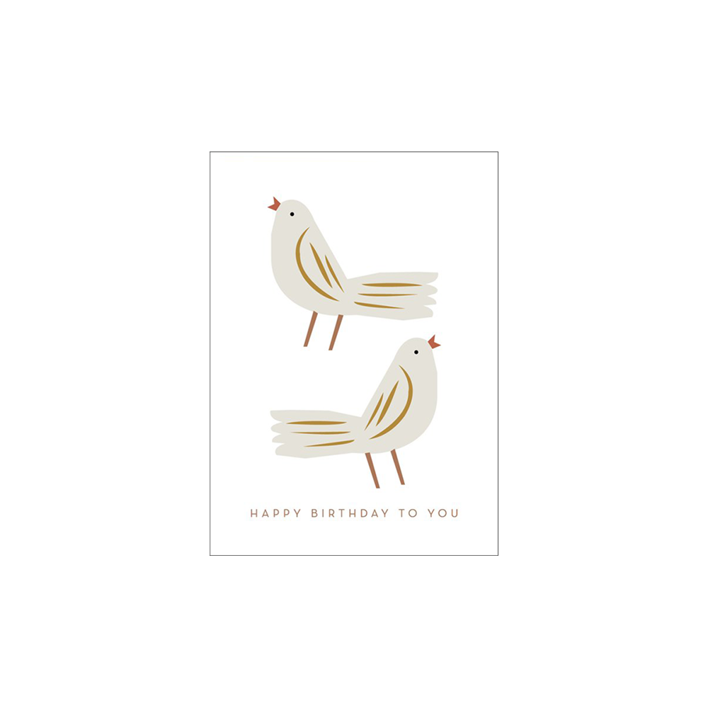 08. Birthday Birds, wenskaart * Michoucas Design