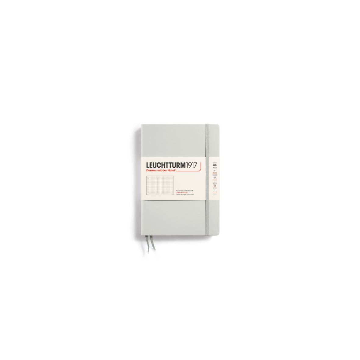 Notitieboek A5, Hardcover, Light Grey, Dotted * Leuchtturm1917