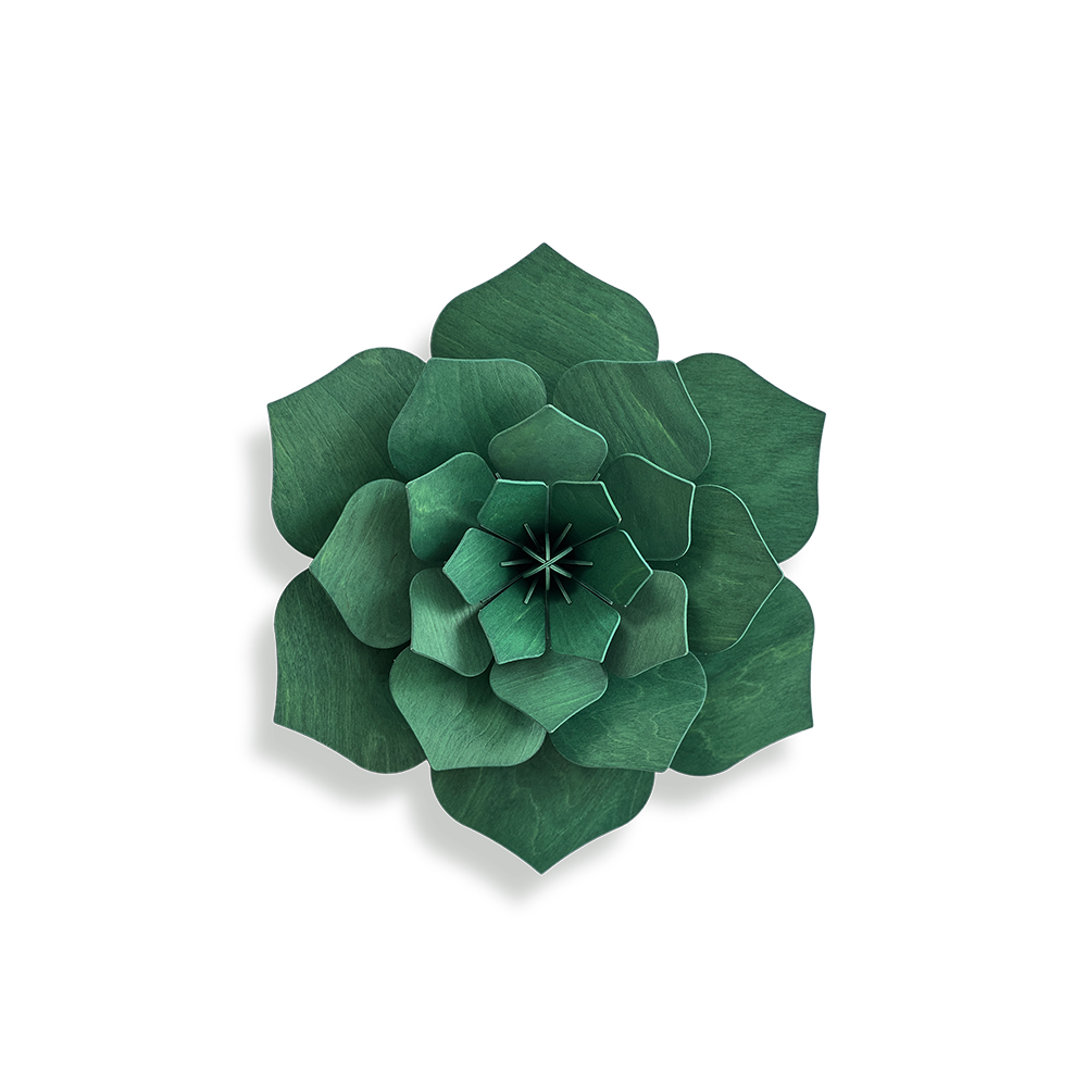 65. Decor Bloem Donkergroen Small * 3D puzzel kaart * LOVI