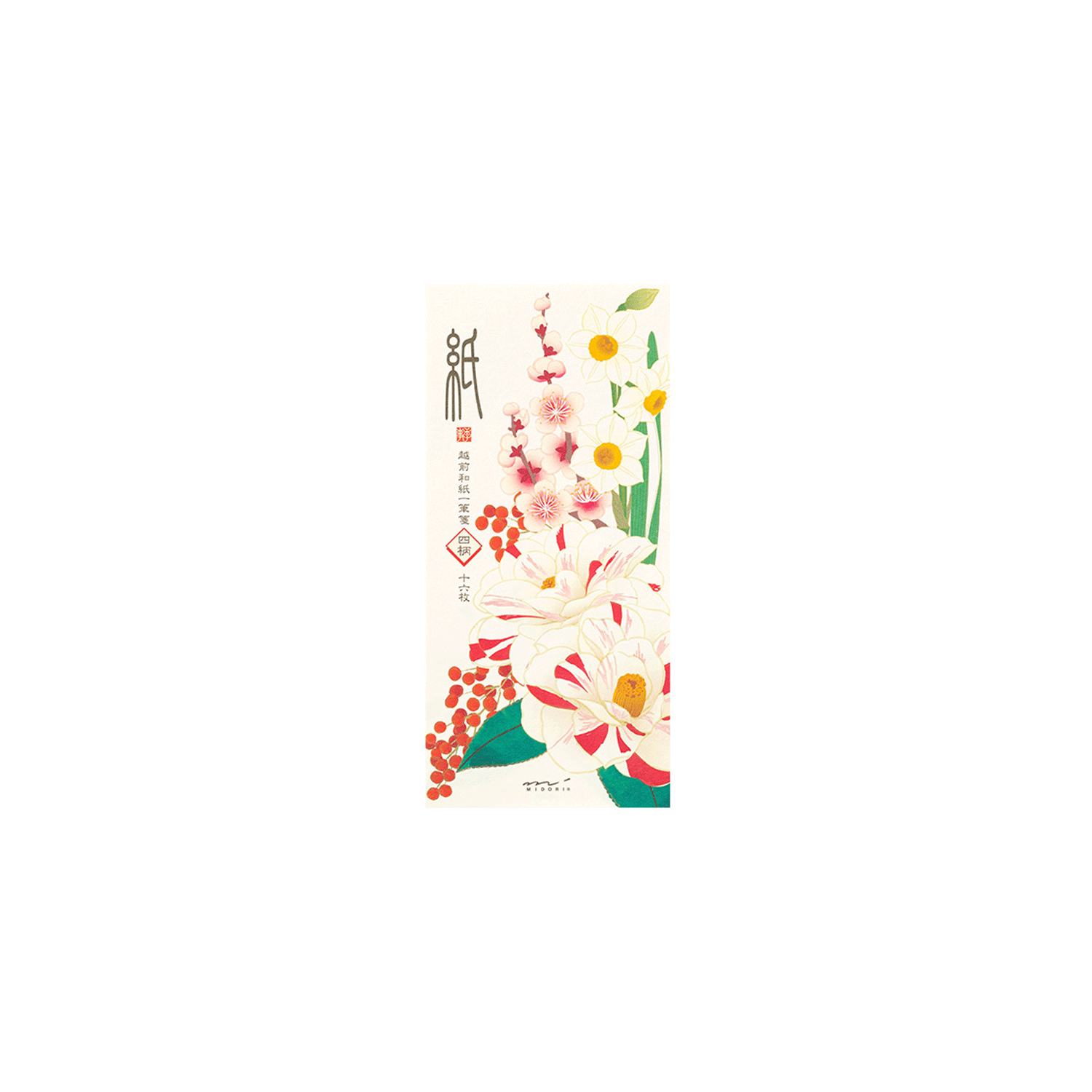 20.3 Winter Flower '22 Japanese message letter pad * Midori