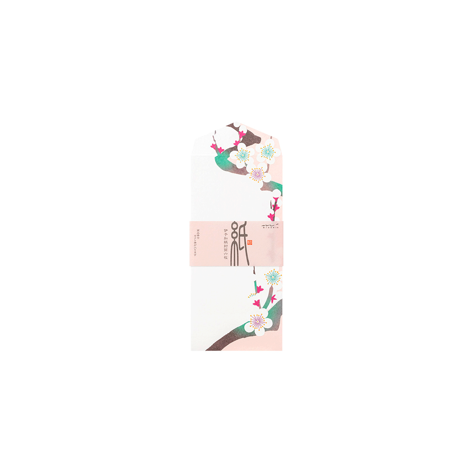 21.2 White Plum Blossom Japanese envelops * Midori