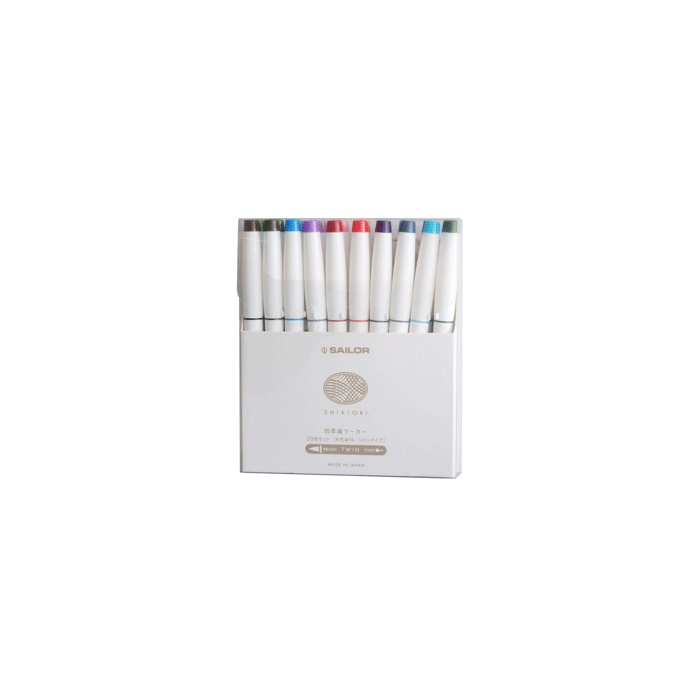Shikiori twin brush en lettering pennen * Sailor