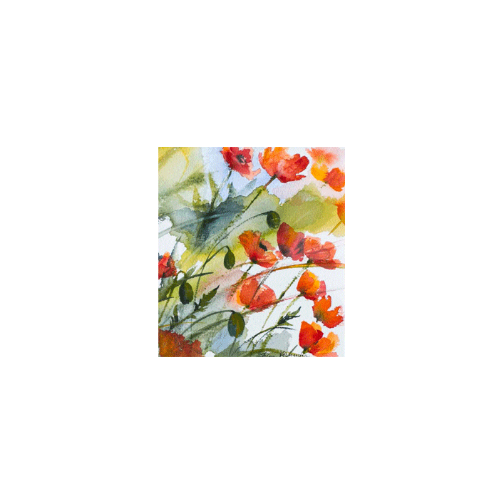 IV.010 * Poppy Aquarel * gift card * Arti