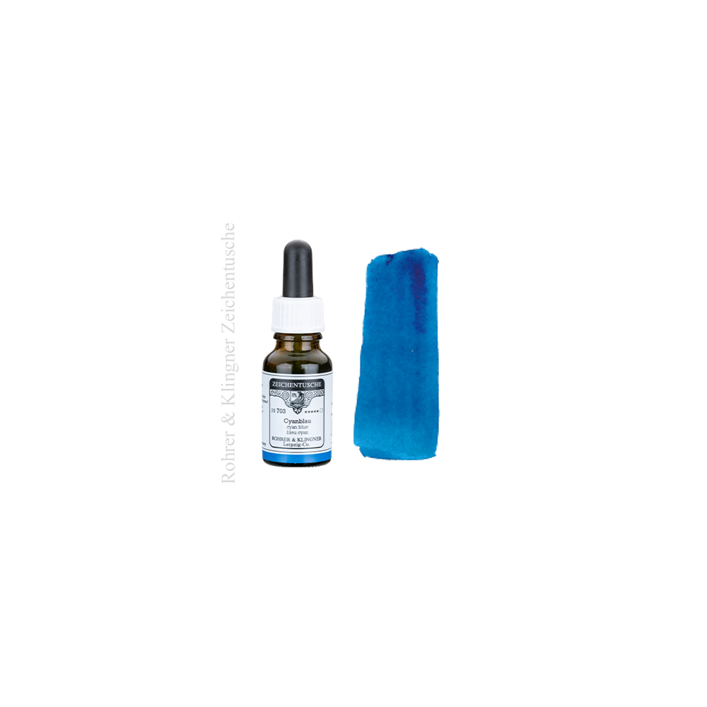 Zeichentusche Cyanblau, pigment ink * Rohrer & Klingner 