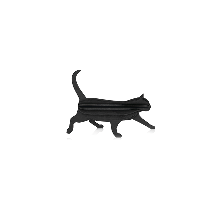 16. Cat black * 3D puzzle card * LOVI