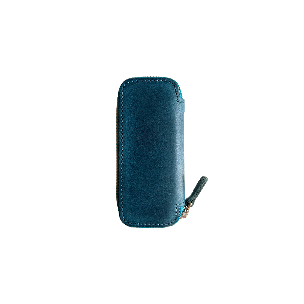 2 Pen Kaweco Crazy Horse Ocean Blue Pen Case * Galen Leather