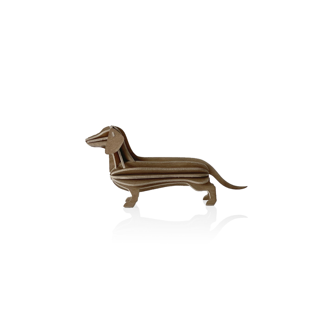 93. Dachshund Brown * 3D puzzle card * LOVI