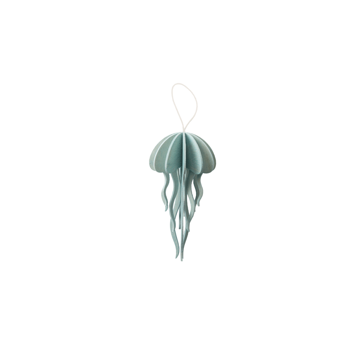 31. Jellyfish blue * 3D puzzle card * LOVI