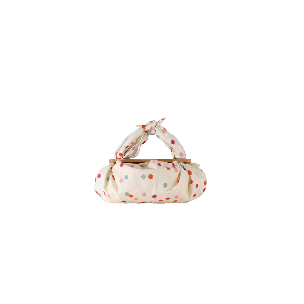 33. Furoshiki Patchin Bag M Organic Konpeito Beige * Musubi