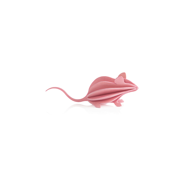 15. Mouse pink * 3D puzzle card * LOVI 
