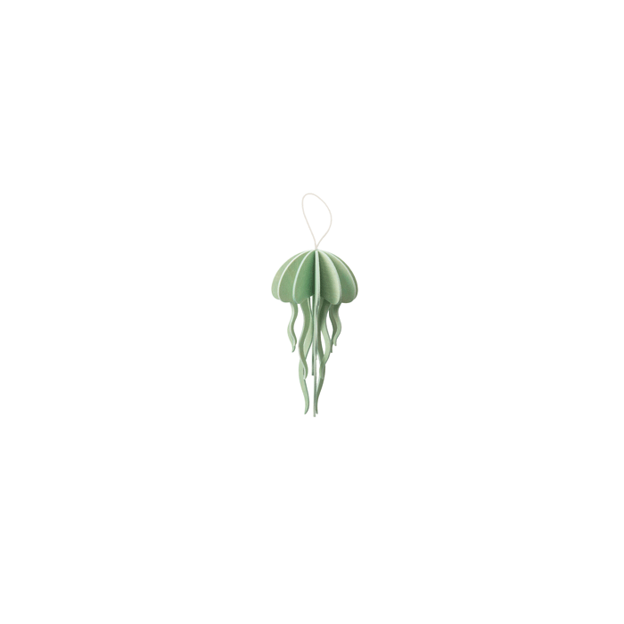 28. Jellyfish mint green * 3D puzzle card * LOVI