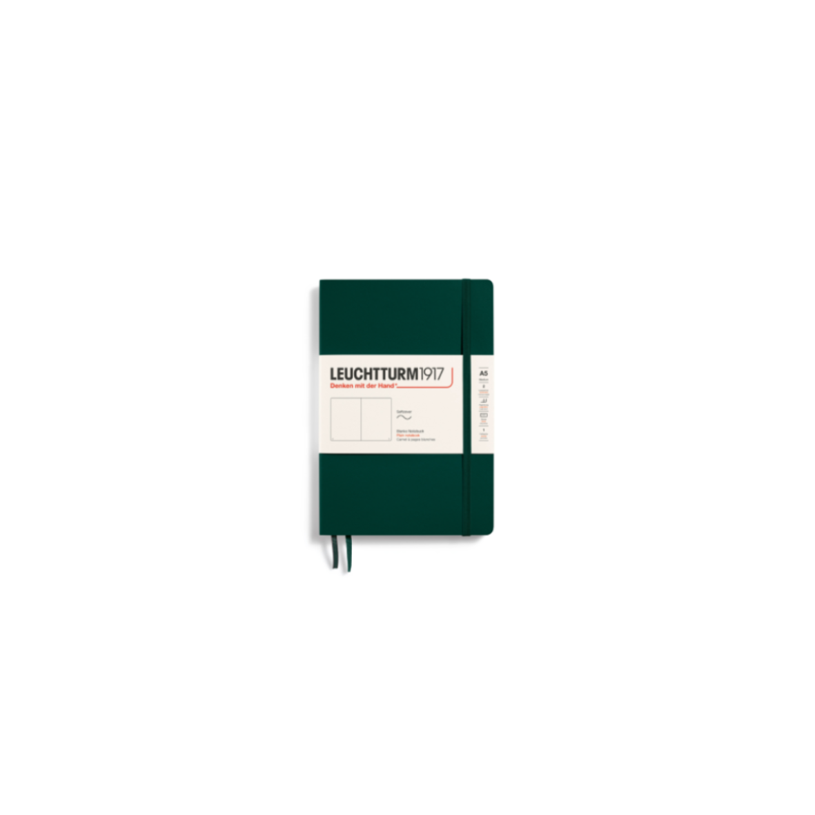 Notitieboek Softcover Medium A5 Forest Green, Plain * Leuchtturm1917