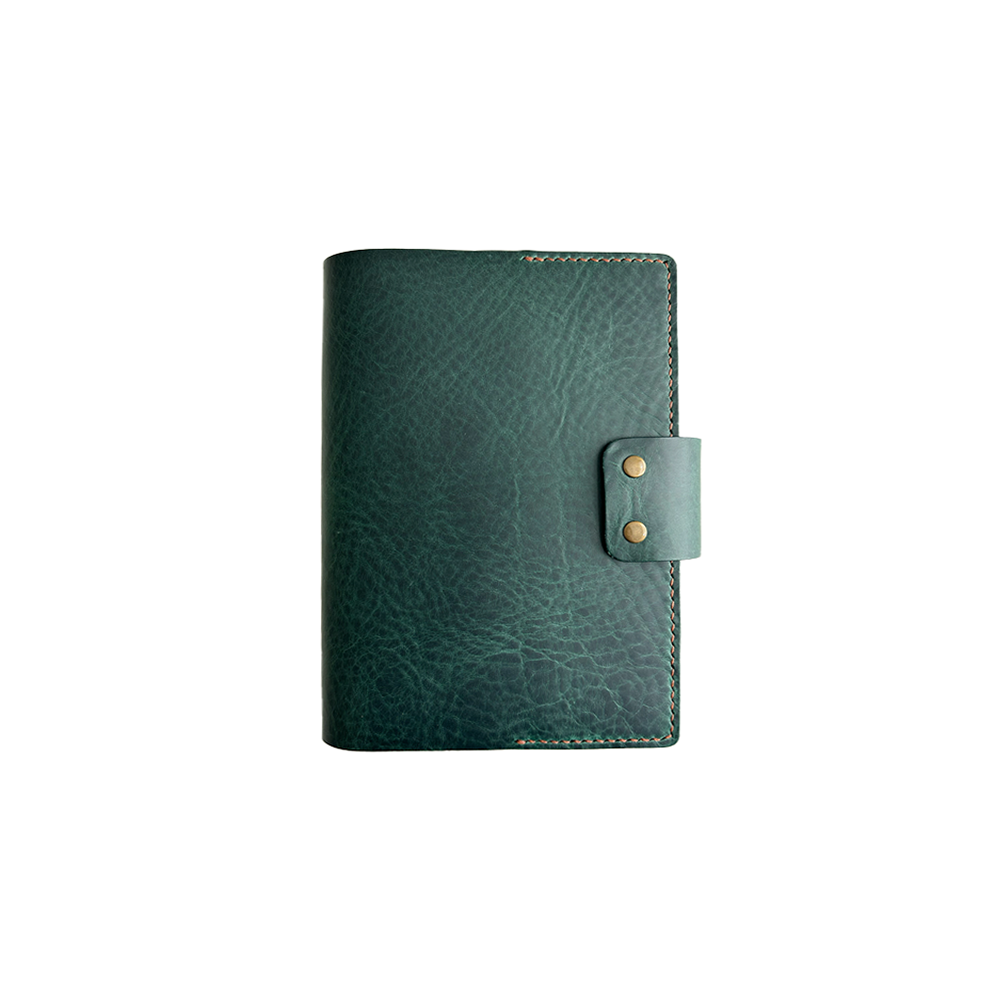 27CC Teal/Hazel Leather Book Cover * Kron
