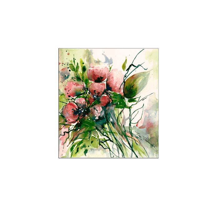 IV.018 * Poppy Bouquet Aquarel * gift card * Arti