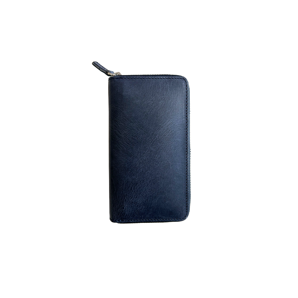 3 Pen Crazy Horse Navy Pen Case * Galen Leather
