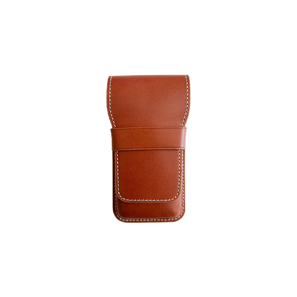 Flap Pen Case 3 pens, Brown * Galen Leather