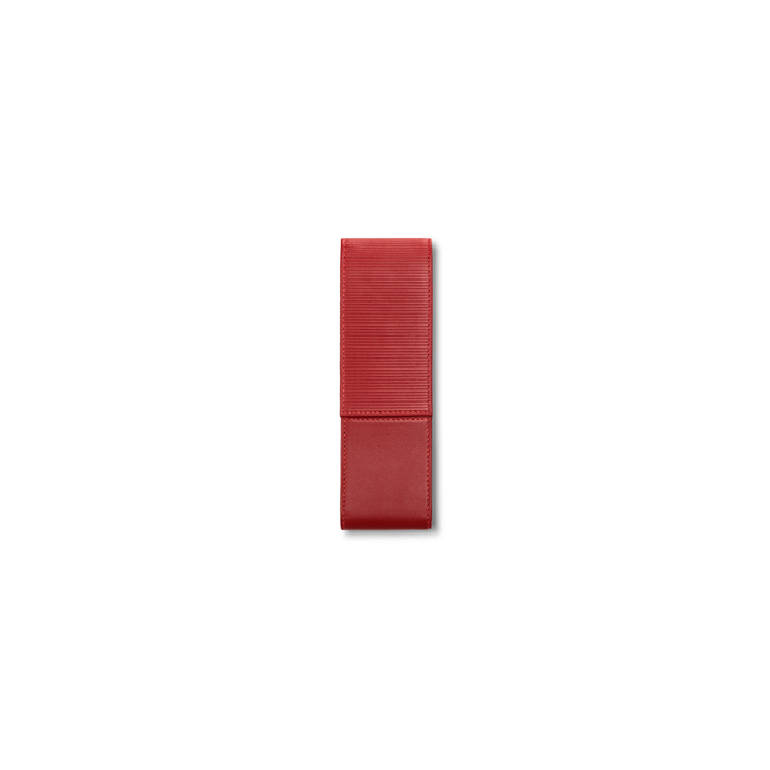Lamy pen holder in red leather for 2 pens