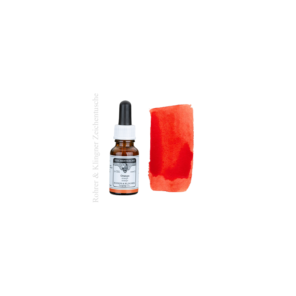 Zeichentusche Orange, pigment ink * Rohrer & Klingner 