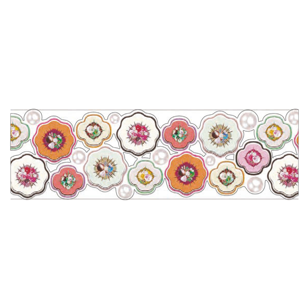 P11 * Die Cut Flower and Pearl * MT masking tape
