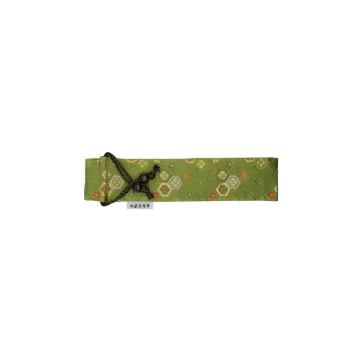 Kyoto Nishijin-ori green pen pouch * Nakaya