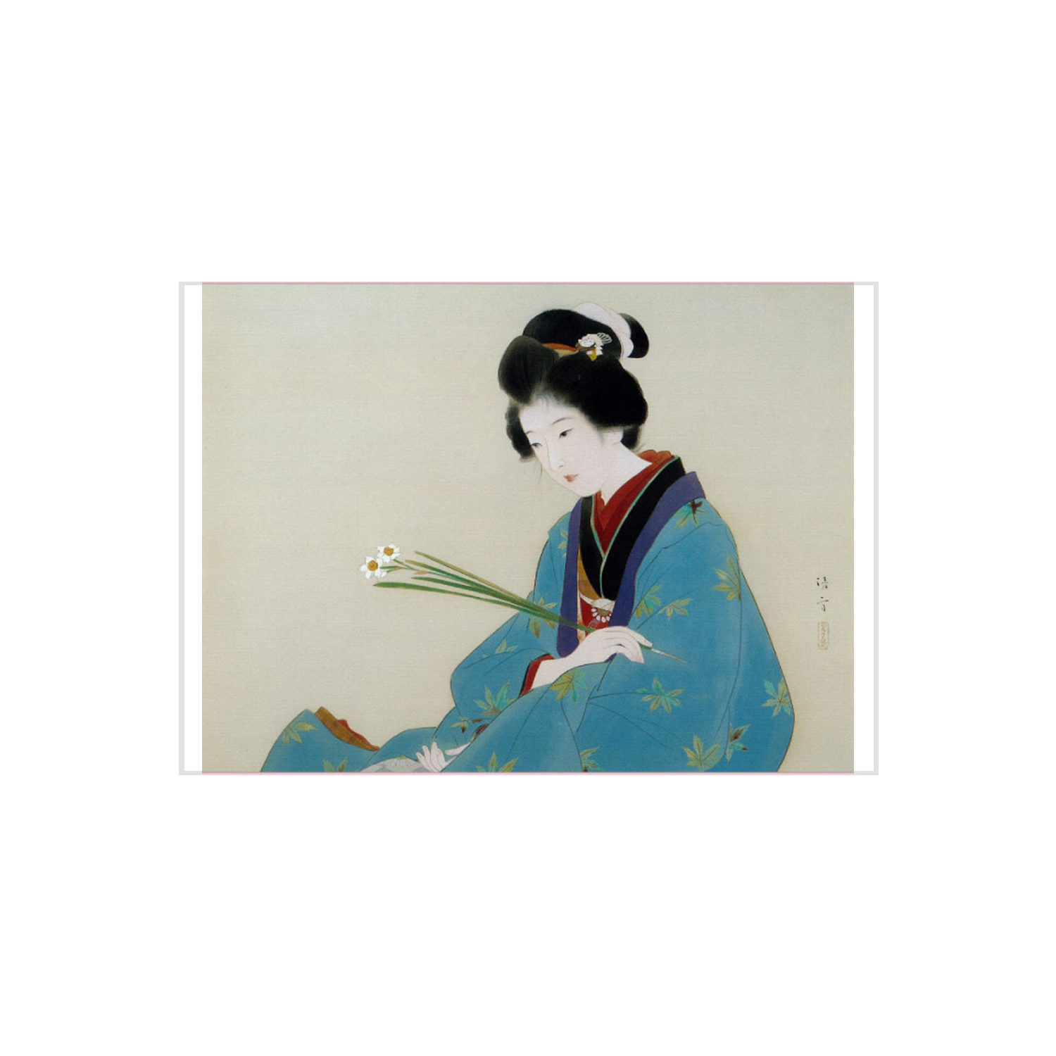 05. Kiyokata Midori: Heroine of Takekurabe, Japanse Postkaart * Benrido