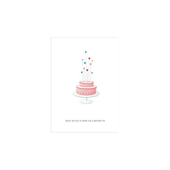 041. Never too old to sparkle like a birthday pie * Studio Mira wenskaarten