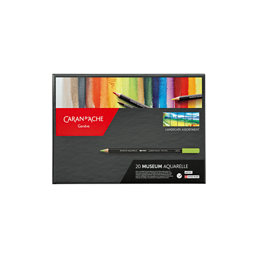20 Aquarelpotloden, Landschap, Expert Museum Aquarelle * Caran d'Ache
