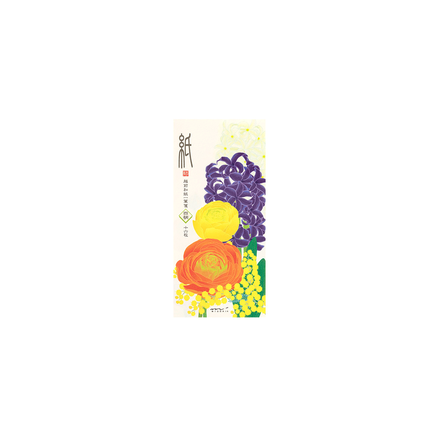 14.3 Spring Flower Japanese message letter pad * Midori