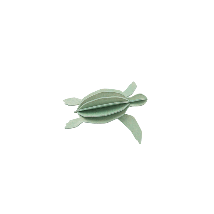 34. Sea Turtle mint green * 3D puzzle card * LOVI