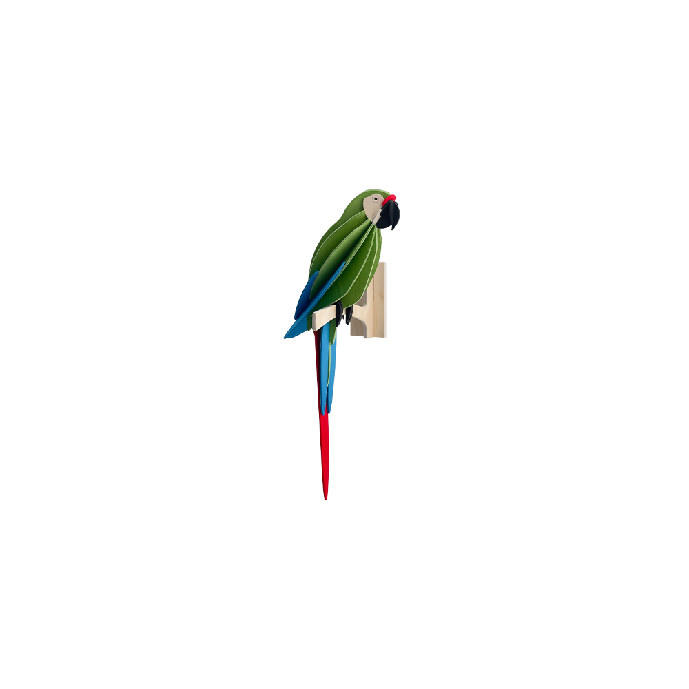 86. Great Green Macaw 26cm * 3D Puzzle Card * Lovi