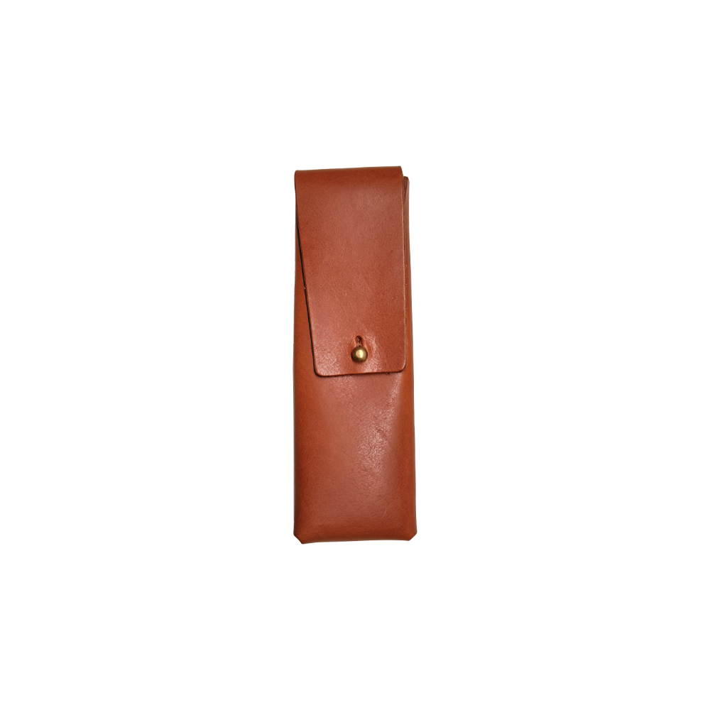 The Charcoal Leather Pencil Case Brown * Galen Leather